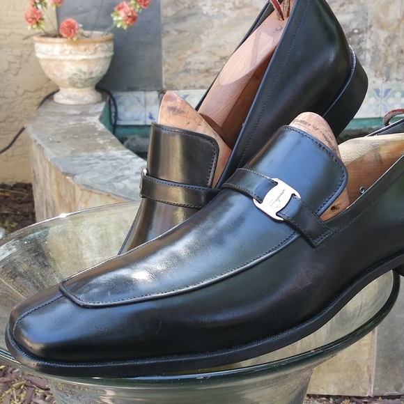 🆕 $SOLD$ Salvatore Ferragamo Black Split Toe Slip On Loafers - Picture 4 of 16